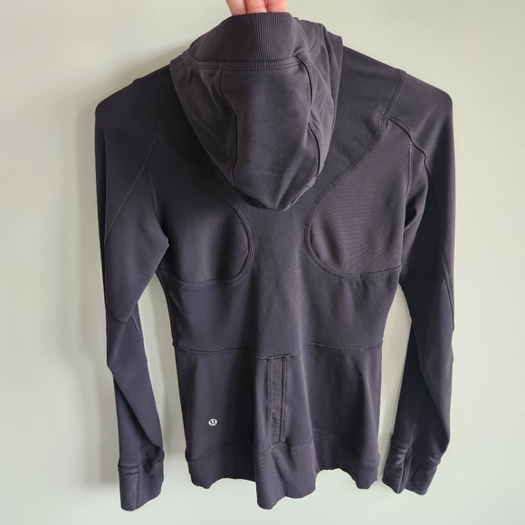 Lululemon Winter Sprinter Hoodie Half Zip Black Running Hooded Pullover Size 6 - Picture 5 of 13